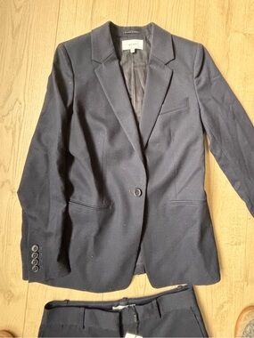 Reiss Navy Textured Suit - size 6
